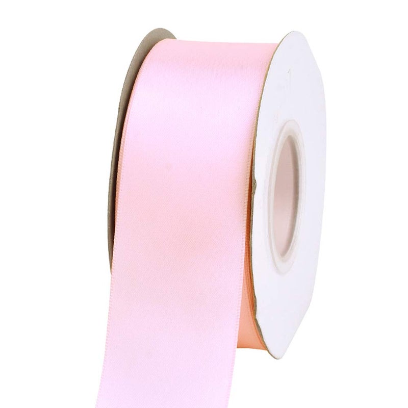 Ribest Light Pink Double Faced Satin Ribbon, 1-1/2 Inch Ribbon for Flower Bouquet Gift Wrapping Bows Wedding Party Decoration, Continuous 25 Yards - Image 2